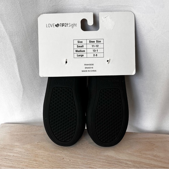 New with Tags!!! Kid’s Black Slippers- “Royalty in Training”- Small (11-12) - Picture 3 of 3